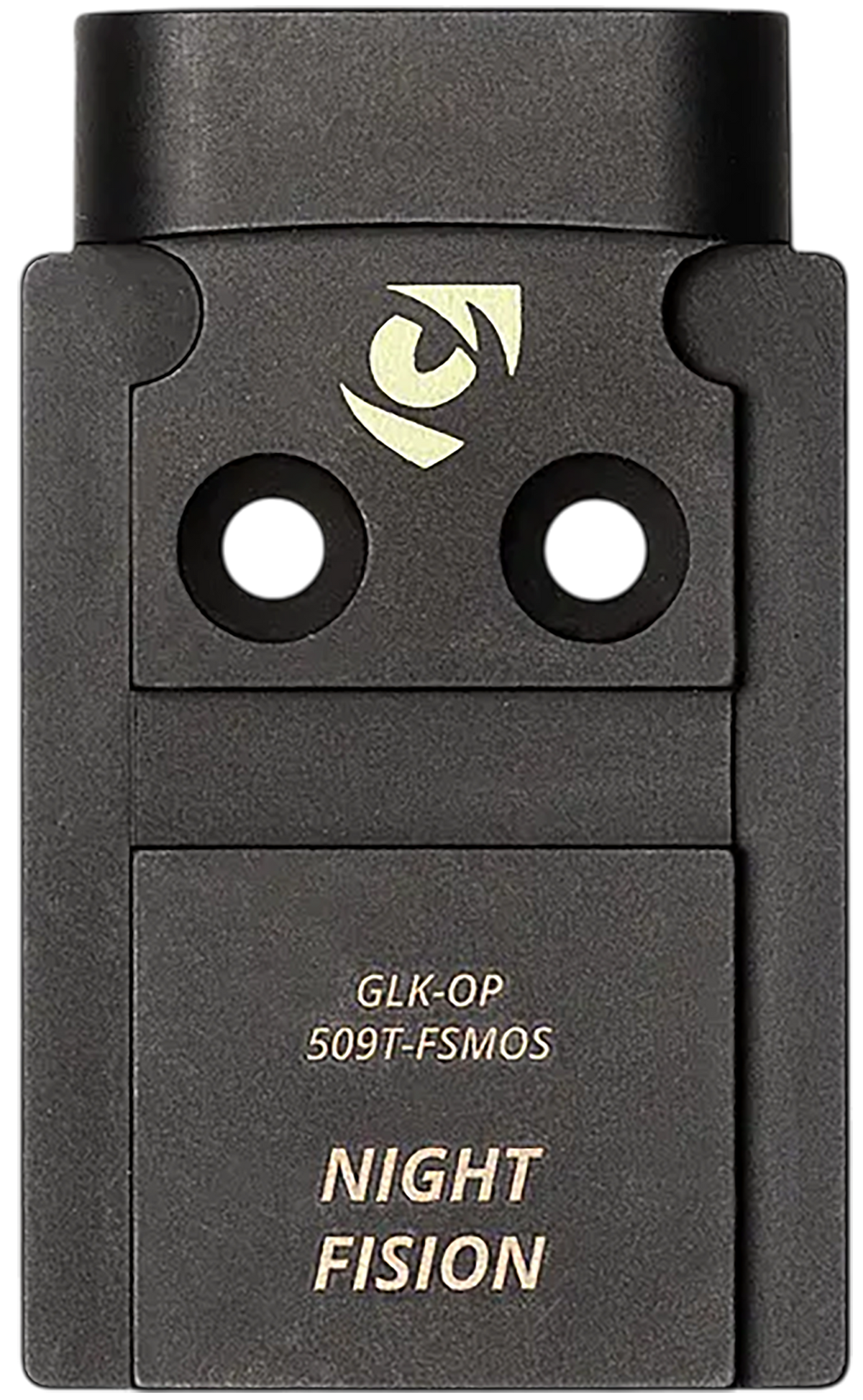 Night Fision Optic Adapter Plate Holosun 509T Footprint Black Nitride Stainless Steel - Fits Glock Full Size/Compact MOS