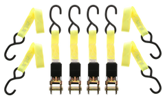 Muddy 1" x 10' Standard Duty Hi-Vis Ratchet Strap 4-Pack
