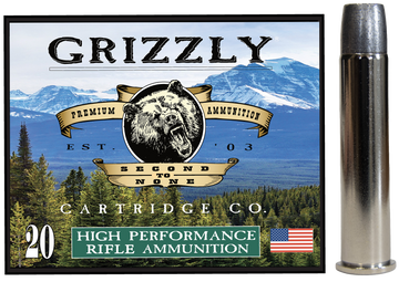 Grizzly Ammo GC45/70+P5 45-70 Gov +P 405gr Wide Long Nose Gas Check 20rd - Box or Case
