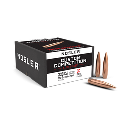 Nosler Custom Competition 338 Cal 250gr HPBT Reloading Bullets - 100/Box