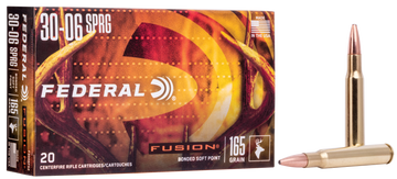 Federal Fusion 30-06 Springfield 165gr Bonded Soft Point 20 Rd - Box or Case