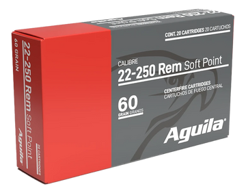 Aguila 22-250 Rem 60gr InterLock Boat Tail Soft Point 20rd Box - Box or Case