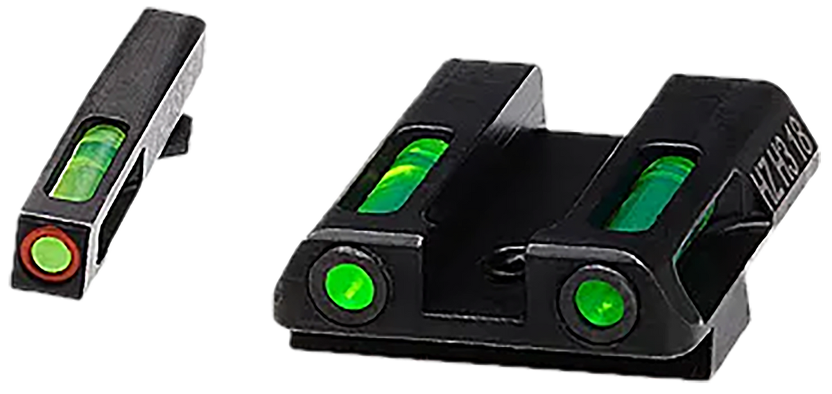 Hiviz LiteWave H3 Sight Set for Glock 42, 43, 43X, 48 - Green Fiber Optic / Tritium Rear