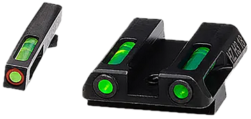 Hiviz LiteWave H3 Sight Set for Glock 42, 43, 43X, 48 - Green Fiber Optic / Tritium Rear