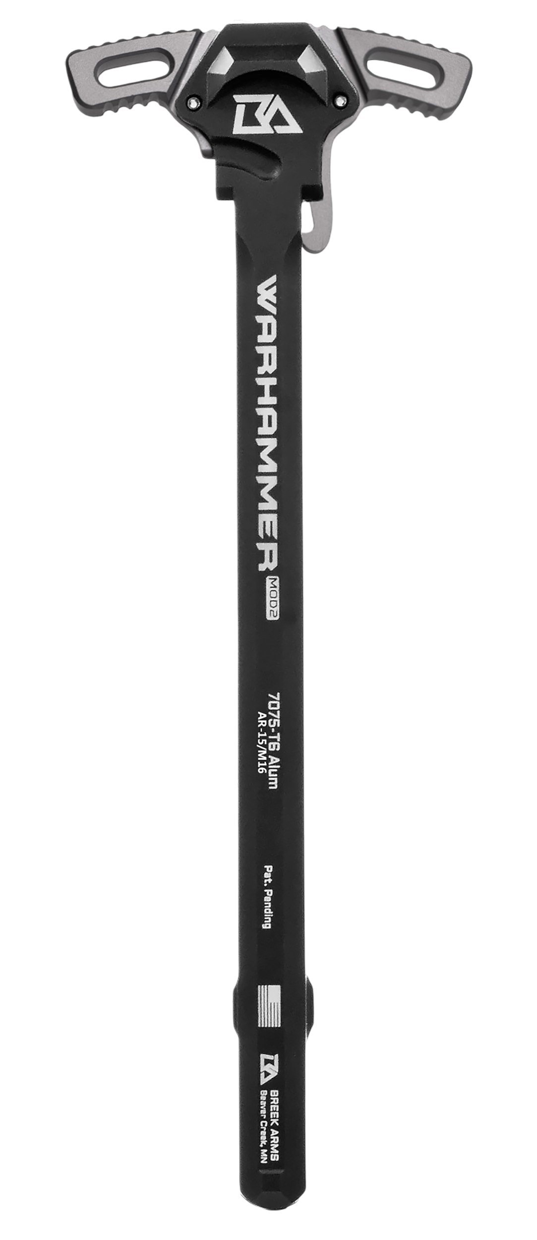 Breek Arms Warhammer Mod2 AR-15/M16 7075-T6 Ambidextrous Charging Handle - Gray