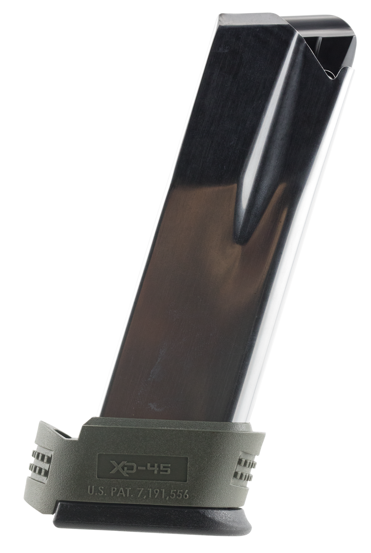 Springfield Armory XD Compact 45 ACP 13-Rd Stainless Steel Detachable Magazine - Silver/OD Green