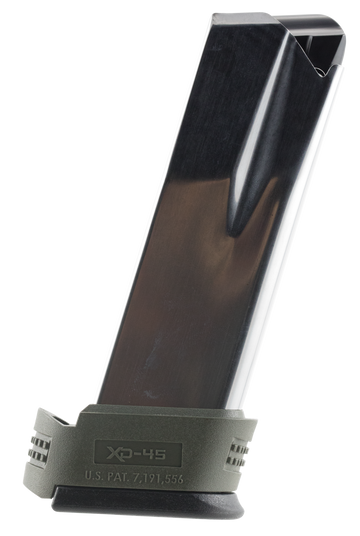 Springfield Armory XD Compact 45 ACP 13-Rd Stainless Steel Detachable Magazine - Silver/OD Green