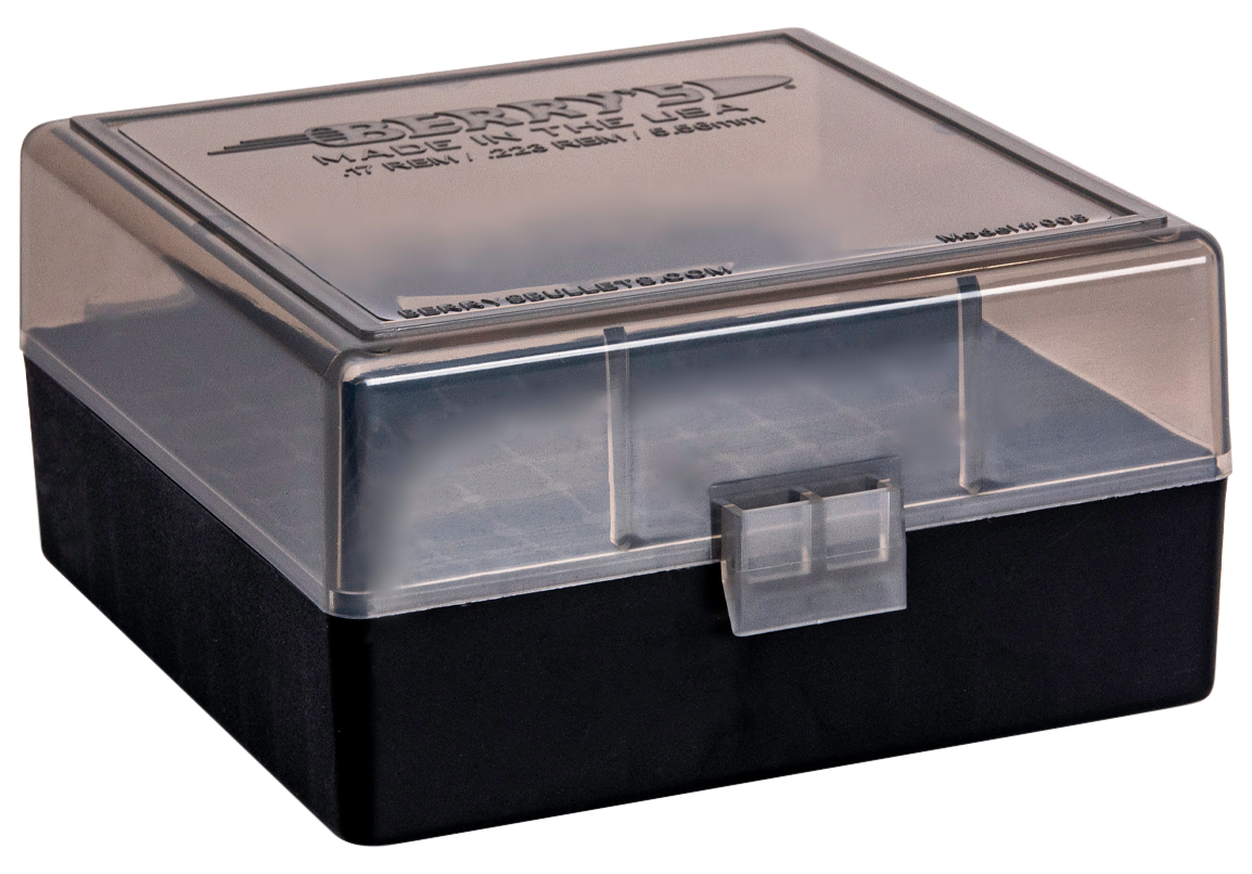Berry's 11664 005 Ammo Box .223 Rem, 5.56x45mm NATO 100rd Smoke Lid w/Black Bottom