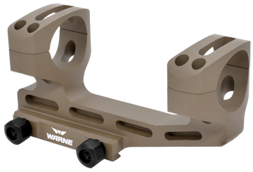 Warne LRSKEL1DE Skeletonized Scope Mount/Ring Combo 1" Extended 20 MOA Dark Earth Aluminum