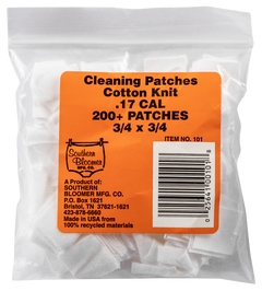 Southern Bloomer 101 Cleaning Patches .17 Cal Cotton 200 Per Pack
