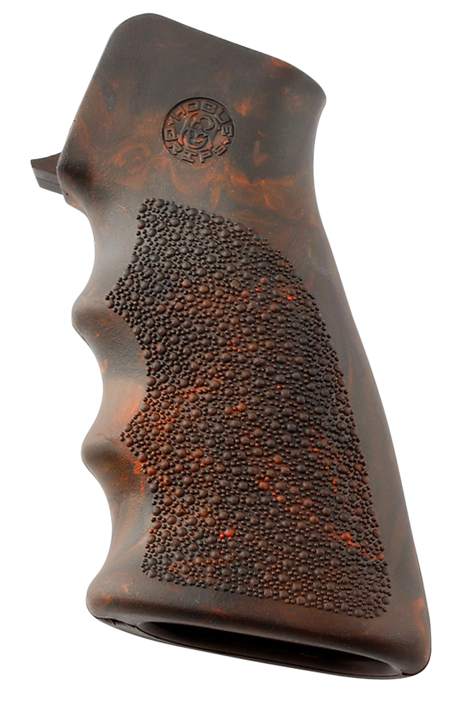 Hogue 15016 OverMolded Pistol Grip Cobblestone Red Lava Rubber with Finger Grooves for AR-15/M16