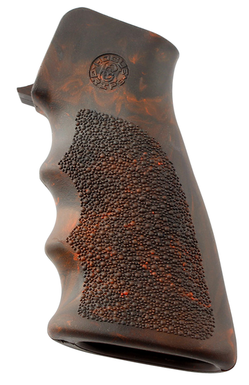 Hogue 15016 OverMolded Pistol Grip Cobblestone Red Lava Rubber with Finger Grooves for AR-15/M16