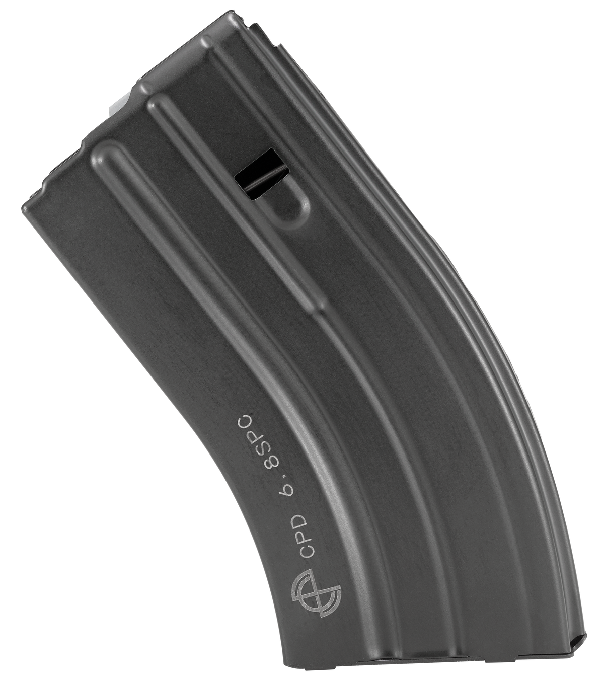 DuraMag SS 22 Nosler/6.8 SPC 20rd Stainless Steel AR-15 Magazine - Black w/ Gray Follower