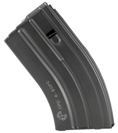 DuraMag SS 22 Nosler/6.8 SPC 20rd Stainless Steel AR-15 Magazine - Black w/ Gray Follower