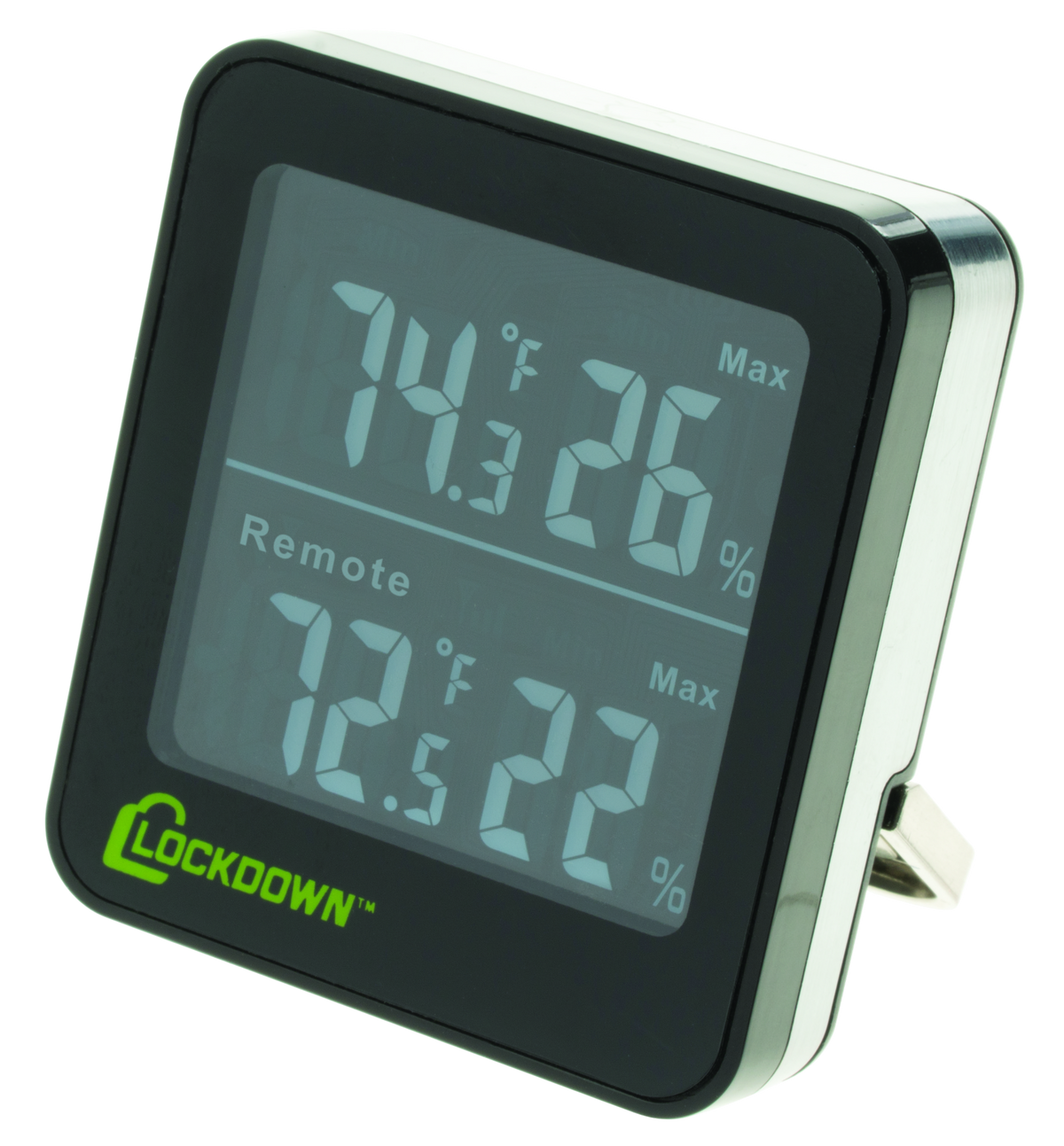 Battenfeld Lockdown 1116792 Wireless Hygrometer w/ Remote Sensor Black/Silver