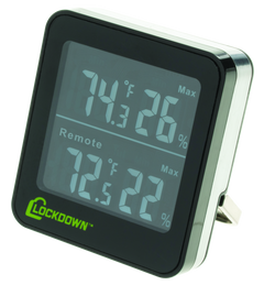 Battenfeld Lockdown 1116792 Wireless Hygrometer w/ Remote Sensor Black/Silver