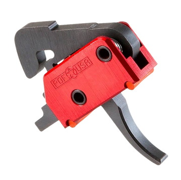 Patriot Ordnance Factory 00457 Drop-In Trigger - Curved Single-Stage 4.5 lb Black/Red AR Platform