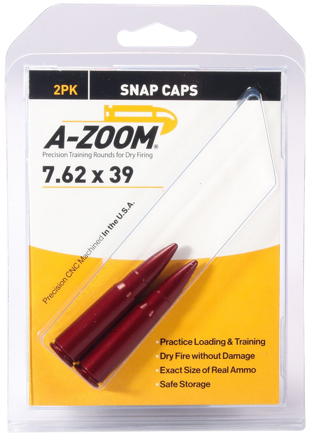 A-Zoom 12234 Rifle Snap Caps 7.62x39mm 2-Pack Dummy Rounds