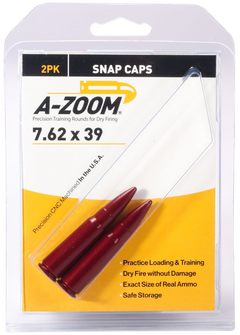 A-Zoom 12234 Rifle Snap Caps 7.62x39mm 2-Pack Dummy Rounds