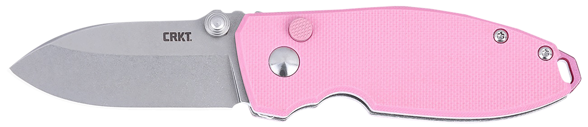 Columbia River CRKT Squid 2.27" Folding Plain Stonewashed D2 Steel Pink G10