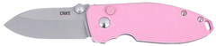 Columbia River CRKT Squid 2.27" Folding Plain Stonewashed D2 Steel Pink G10