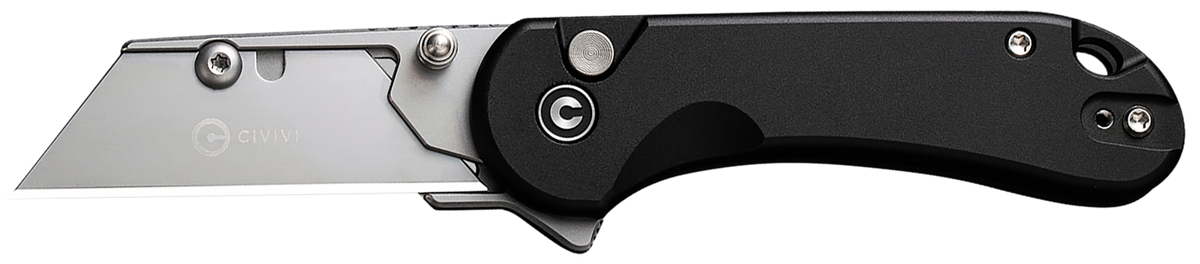 Civivi Knives Elementum Utility 2.26" Folding Plain 6Cr13 Stainless Steel - Black Aluminum Handle