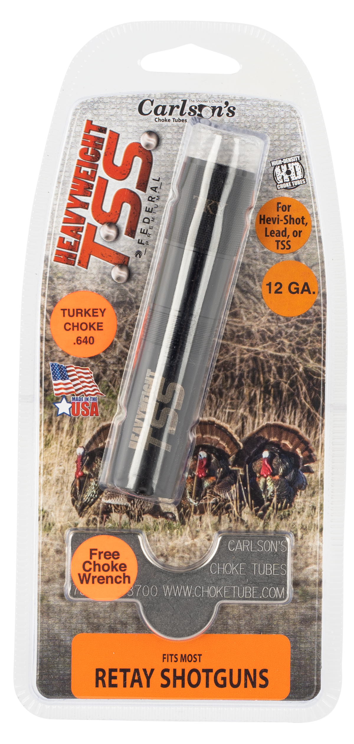 Carlsons TSS Turkey 12 Gauge Retay .640 Extended Choke Tube