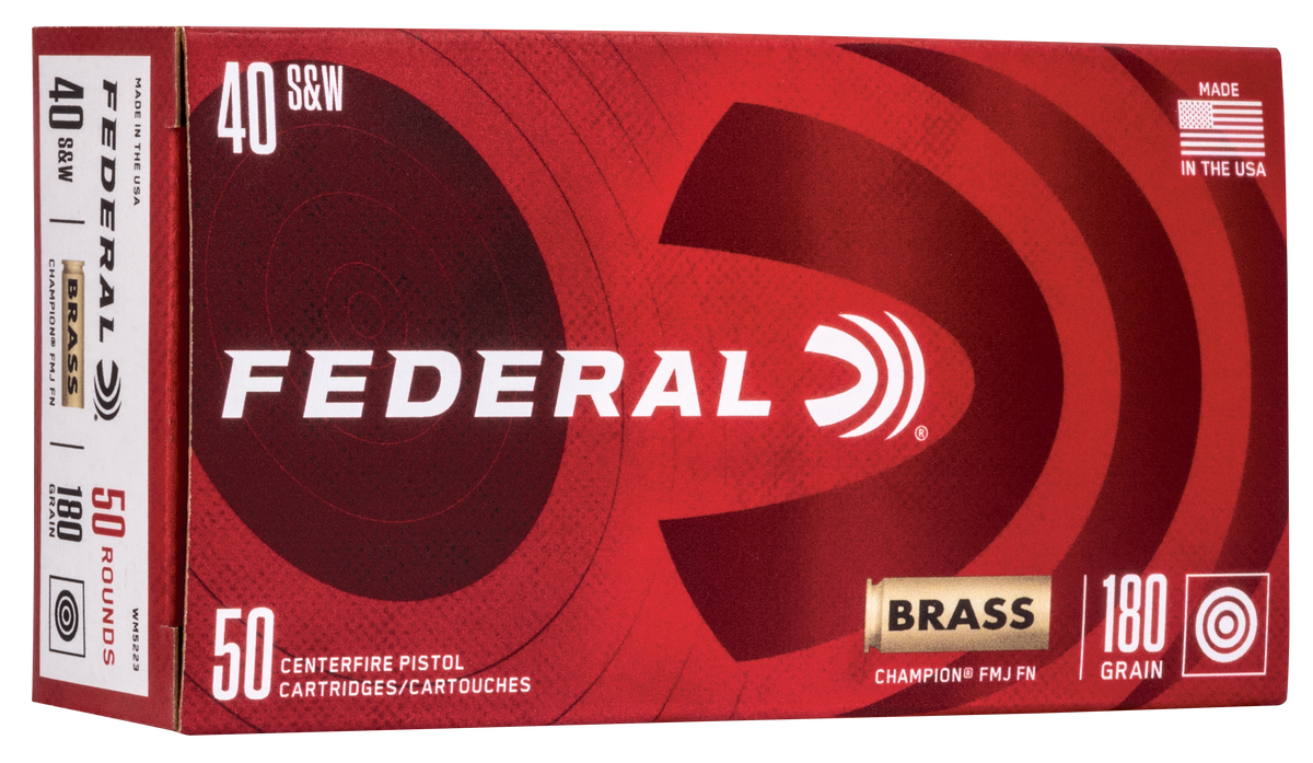 Federal Champion Training 40 S&W 180gr Full Metal Jacket - Box or Case