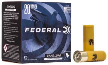Federal Game-Shok Heavy Field 20 Gauge 2.75" 1 oz 6 Shot 25 Rd - Box or Case
