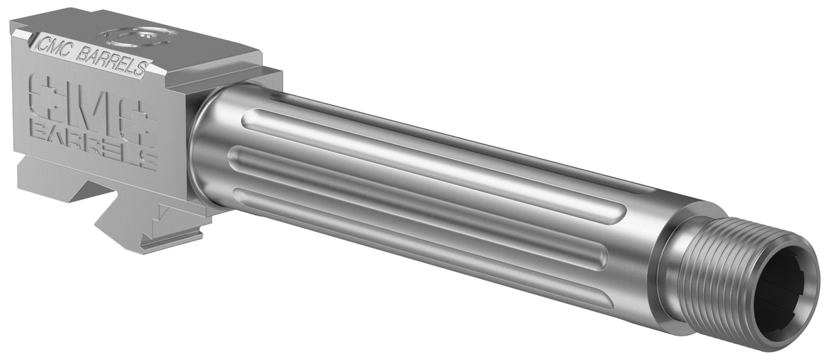CMC Triggers Match Precision 9mm Luger 4.01" Fluted Threaded Barrel - Glock 19 Gen3-4 - Stainless
