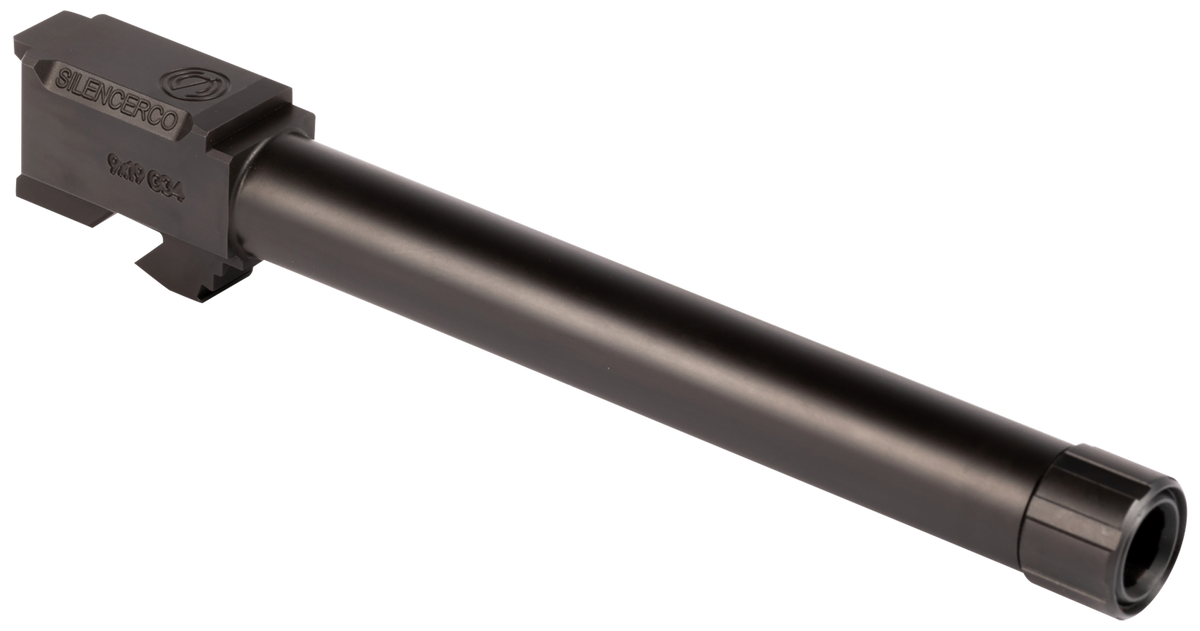SilencerCo AC860 Threaded Barrel 9mm Luger 5.80" 1/2x28 Black Nitride 416R Stainless - Fits Glock 34 Gen 1-4