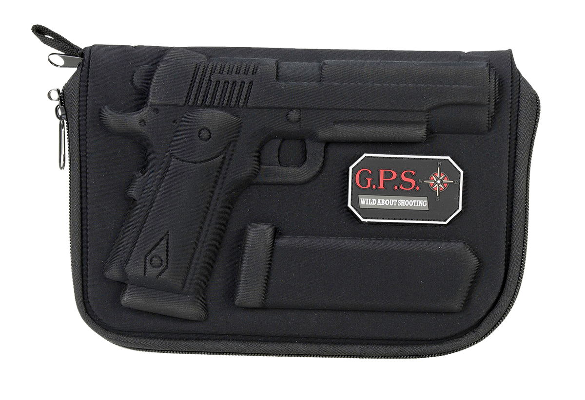 G*Outdoors GPS-908PC Custom Molded Pistol Case Black - Lockable Zippers for 1911