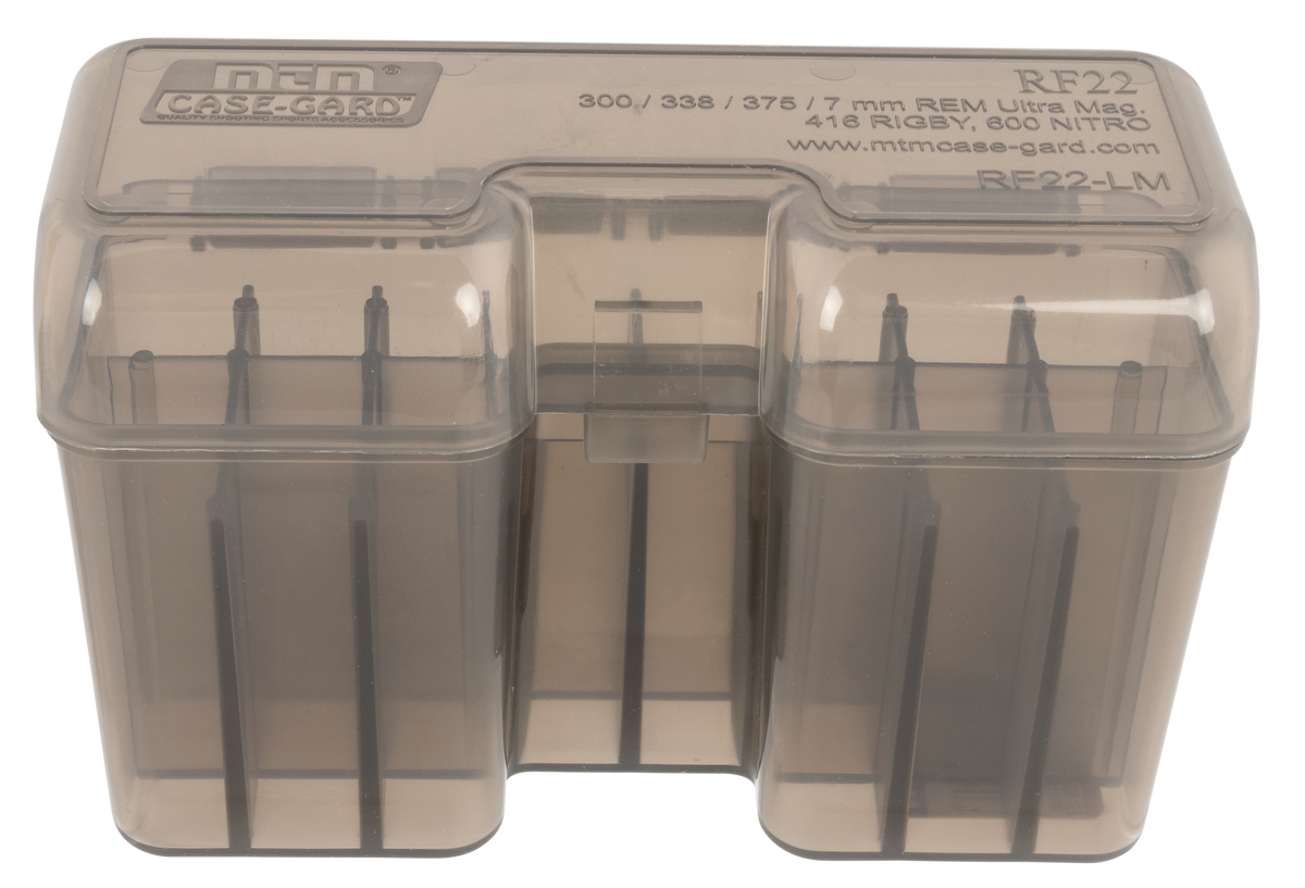 MTM Case-Gard RF-22 Multi-Caliber 22rd Clear Smoke Large Ammo Box