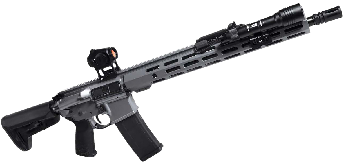 Shark Coast Tactical Grey Night 5.56 NATO 16" 30+1 Semi-Auto AR-15 Rifle - Bundle