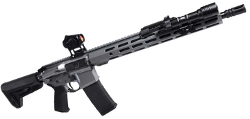 Shark Coast Tactical Grey Night 5.56 NATO 16" 30+1 Semi-Auto AR-15 Rifle - Bundle