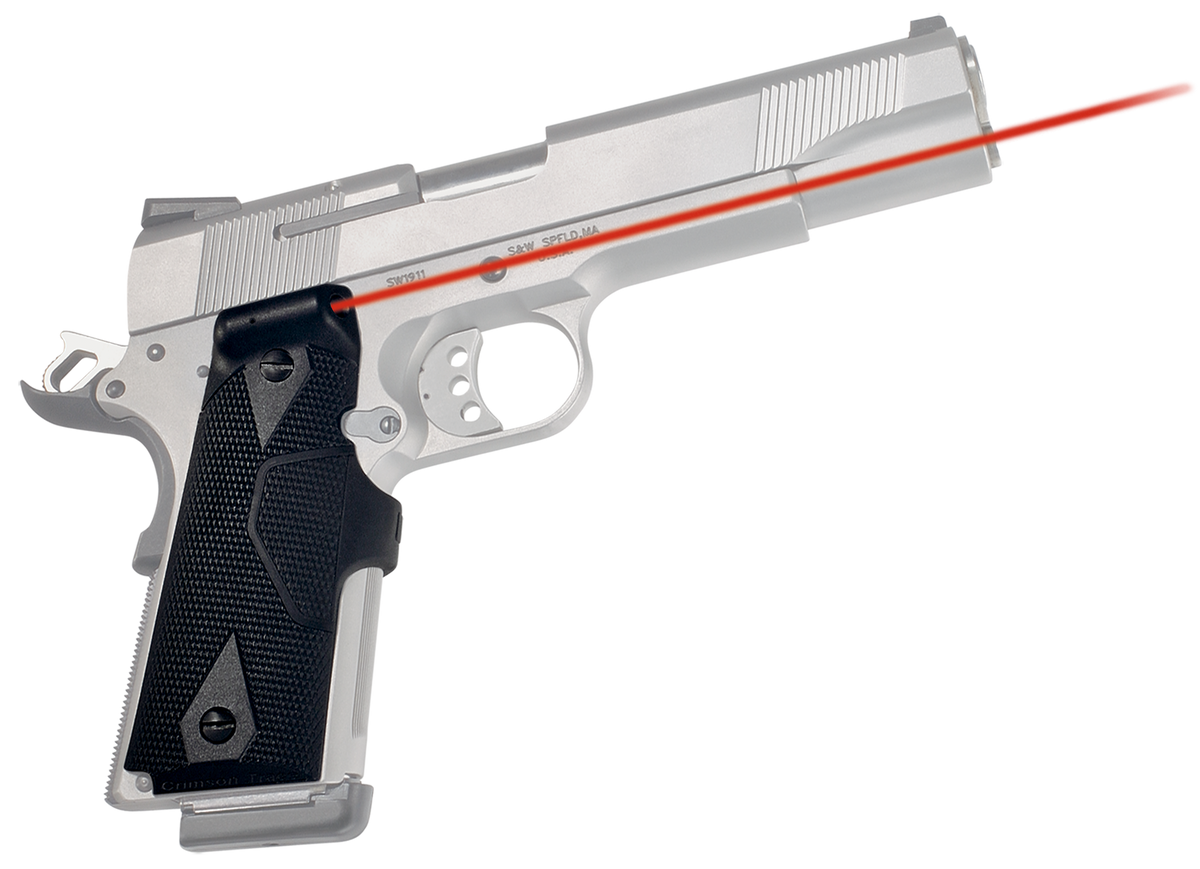 Crimson Trace LG-401 Lasergrips 1911 Full Size Red Laser Black Polymer