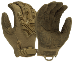 Pyramex VGTG40TM Impact Operator Heavy-Duty Brown Synthetic Leather Medium Hook & Loop Gloves
