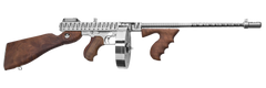 Thompson 1927A-1 Deluxe 45 ACP 16.5" 20+1/50+1 Semi-Auto Rifle - Hard-Chrome w/Tiger Stripe