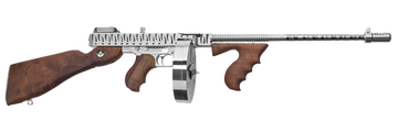 Thompson 1927A-1 Deluxe 45 ACP 16.5" 20+1/50+1 Semi-Auto Rifle - Hard-Chrome w/Tiger Stripe