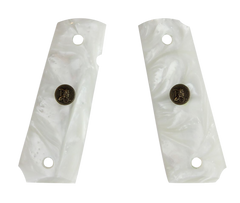 Pachmayr Custom 1911 Ambidextrous Safety Grip Panels - White Simulated Pearl