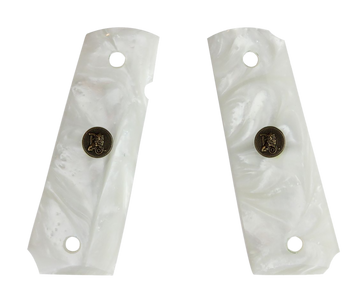 Pachmayr Custom 1911 Ambidextrous Safety Grip Panels - White Simulated Pearl