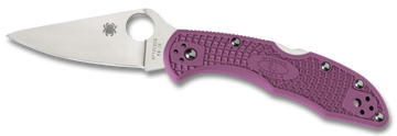 Spyderco Delica 4 Lightweight 2.88" VG-10 Drop Point Plain Purple FRN Folding Knife