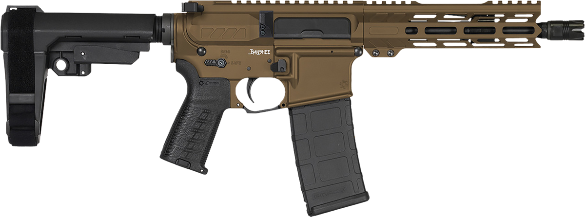 CMMG Banshee MK4 300 Blackout 8" 30+1 Semi-Auto AR Pistol - Midnight Bronze Cerakote