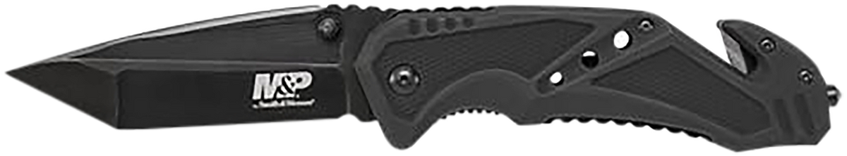 Smith & Wesson M&P Rescue 3.80" Tanto Folding Knife - Black G10