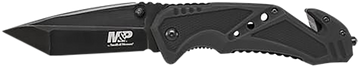Smith & Wesson M&P Rescue 3.80" Tanto Folding Knife - Black G10