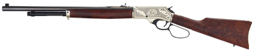 Henry H010BGWL Wildlife .45-70 Gov 22" 4+1 Lever-Action Rifle - Polished Brass Engraved Receiver, Large Loop Lever