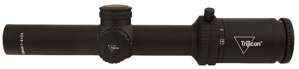 Trijicon Credo 1-4x24mm 30mm Tube LED Illuminated Red MRAD Ranging Riflescope - Matte Black