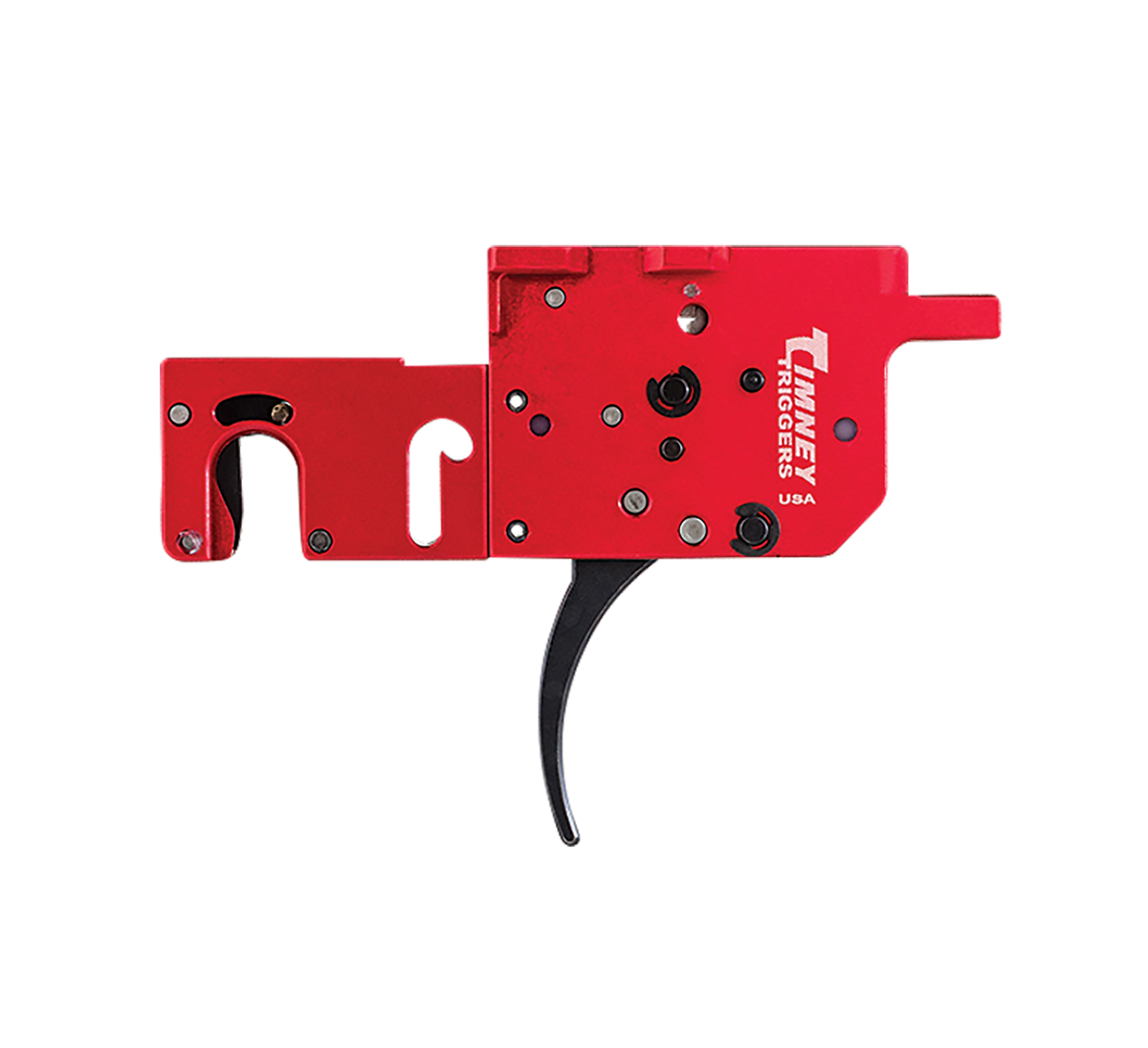 Timney Triggers 650 RPR 8 oz / 1 lb Two-Stage Curved Drop-In Trigger - Black/Red