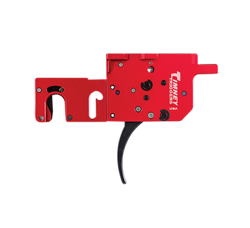 Timney Triggers 650 RPR 8 oz / 1 lb Two-Stage Curved Drop-In Trigger - Black/Red