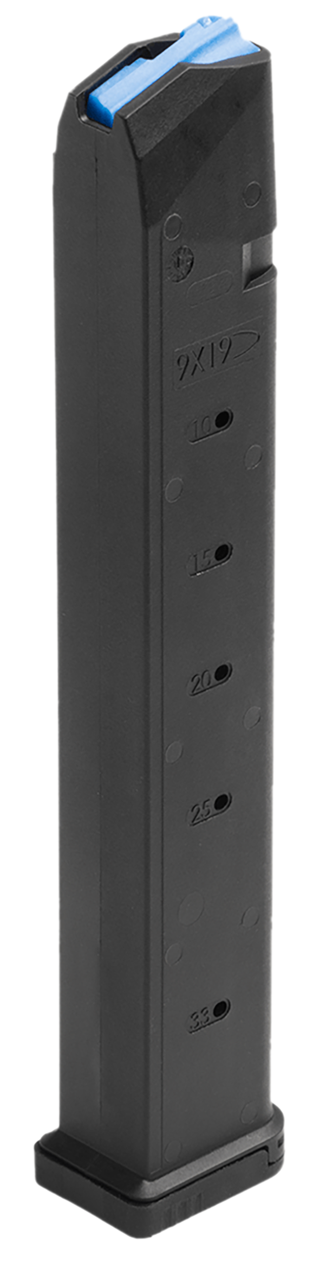 Leapers Glock 9mm Luger 33rd Polymer/Steel Magazine - Black